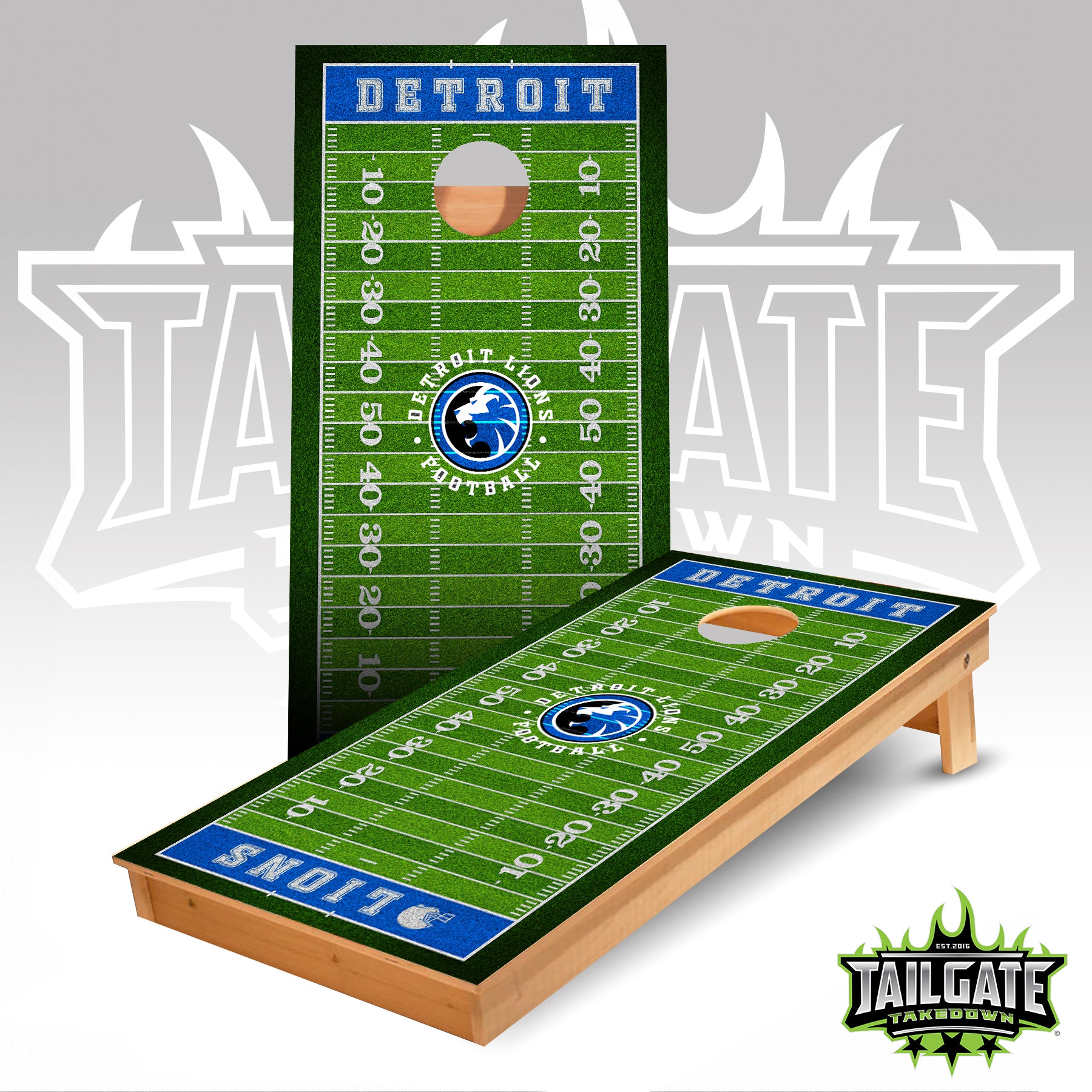 Detroit Lions Cornhole Wraps - Set of 2