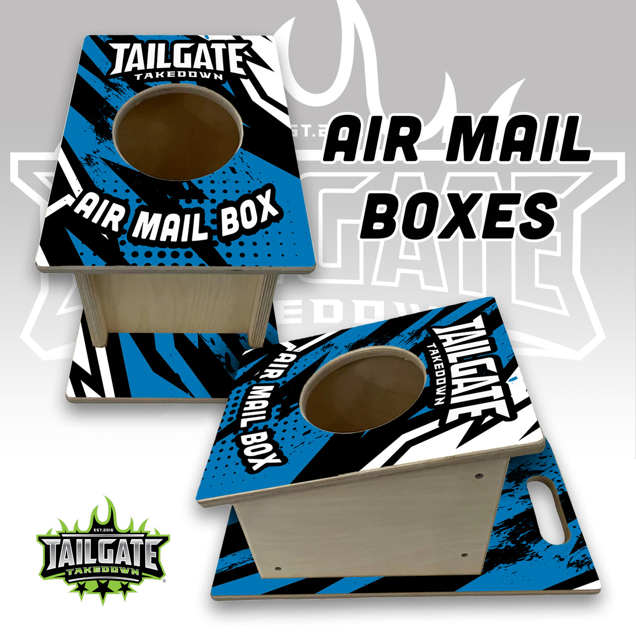 Tailgate Takedown Blue Rip Air Mail Box