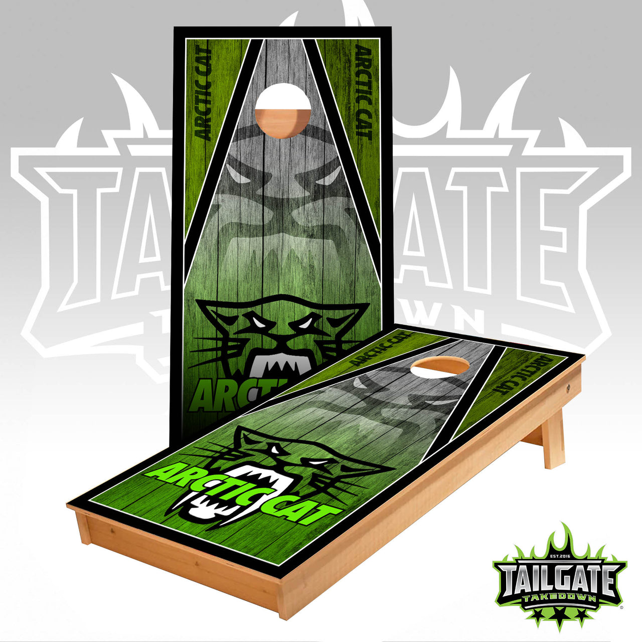 Arctic Cat Snowmobile Cornhole Boards