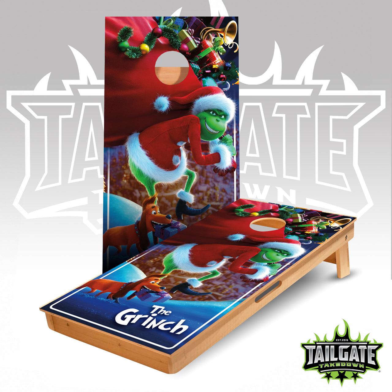 The Grinch Cartoon Cornhole Boards