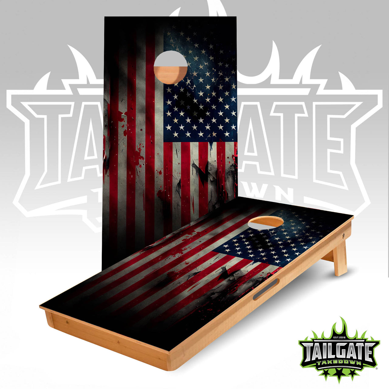 Ripping Flag Cornhole Boards