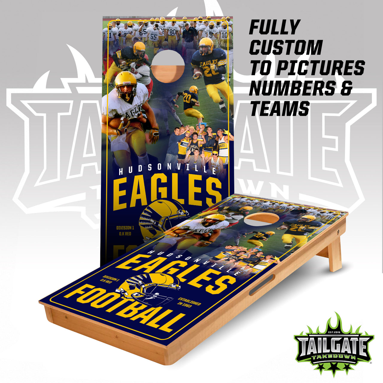 Customizable Sports Player/Team Cornhole Boards