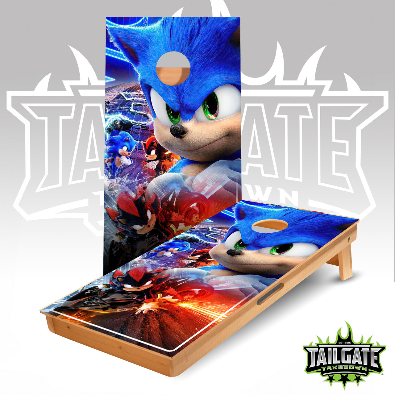 Sonic & Shadow Cornhole Boards