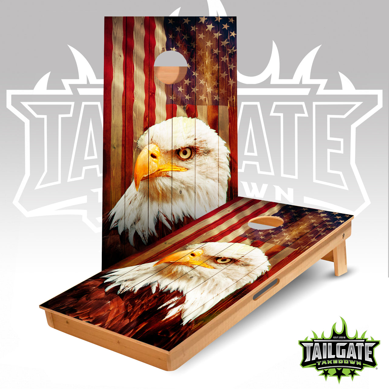 USA Eagle Flag Cornhole Boards