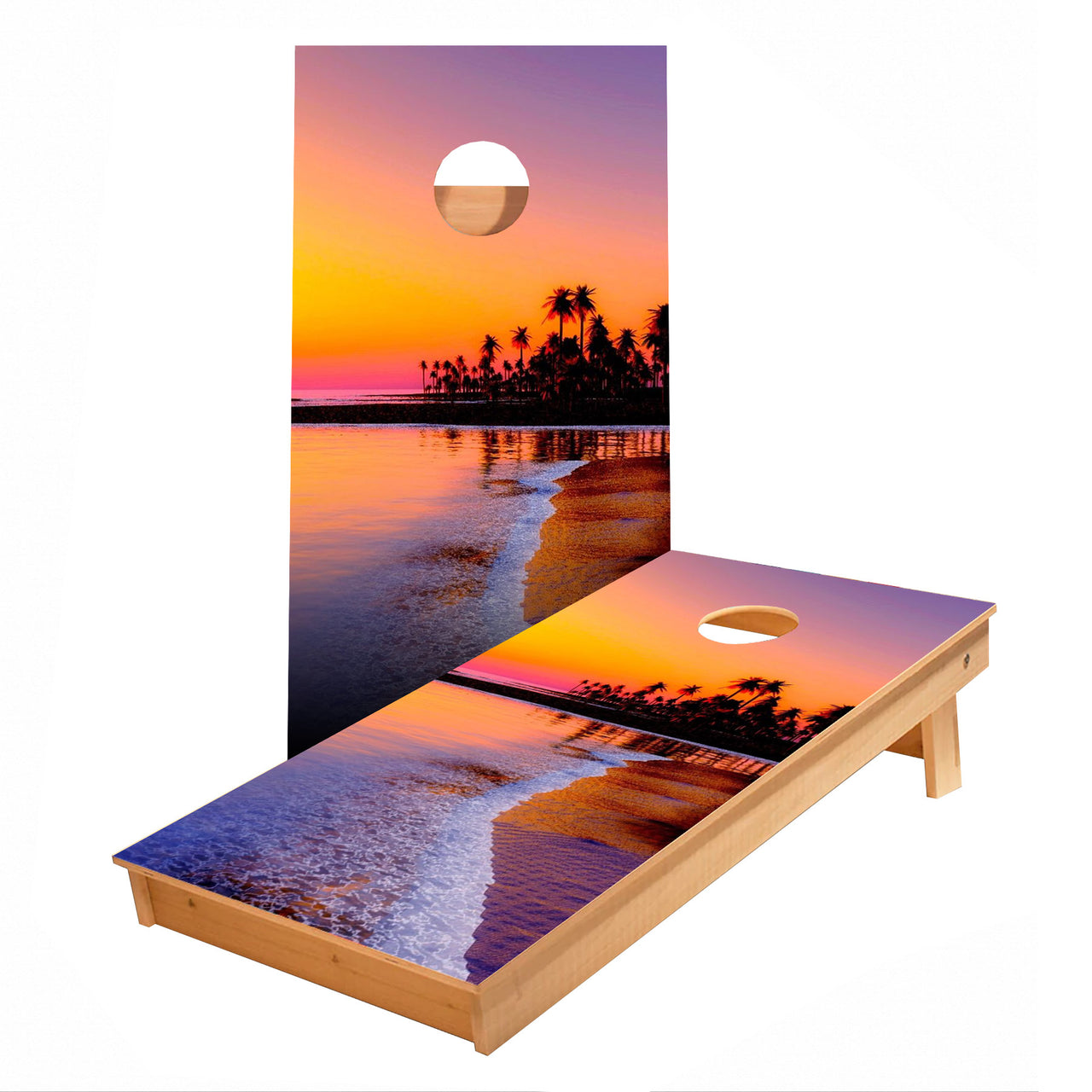 Palm Sunset Cornhole Boards